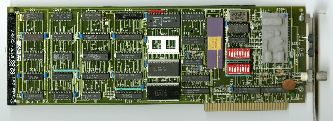 An ARCNet network interface card for the IBM PC