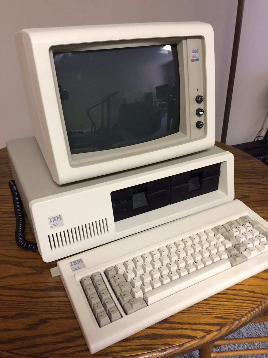 An IBM PC XT 5160, the classic XT-class machine