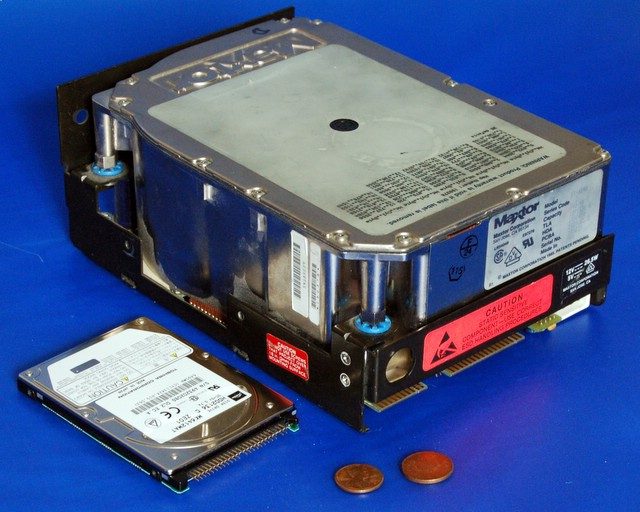 A 5.25 inch MFM hard disk drive